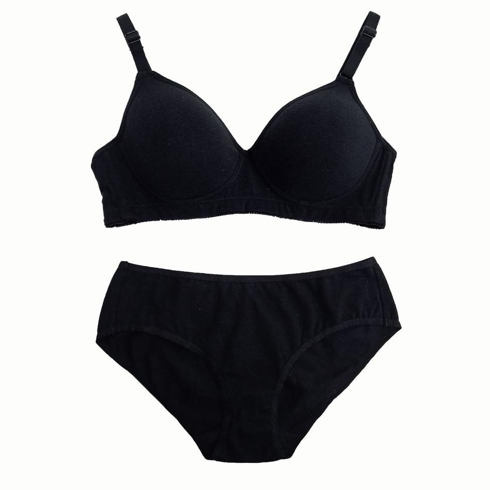 Paling Diminati [BEST SELLER] Pierre Cardin Natural Cotton Bra & Panty Set 607-63B Lembut dan Nyaman