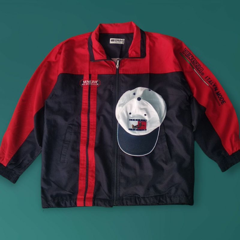 Jacket Windbreaker Vintage Kombinasi warna