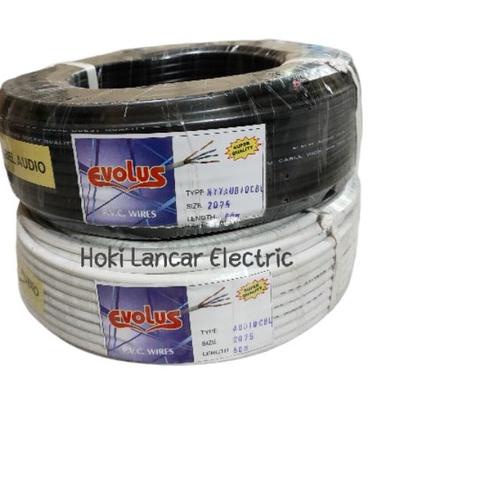 ➷ Kabel Listrik Serabut Evolus 2x0,75 mm 50Meter / Kabel Audio ☛