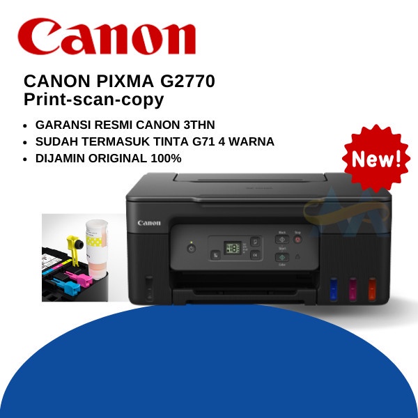 PRINTER CANON G2770 / G 2770 / G-2770 PIXMA PRINT SCAN COPY GARANSI RESMI