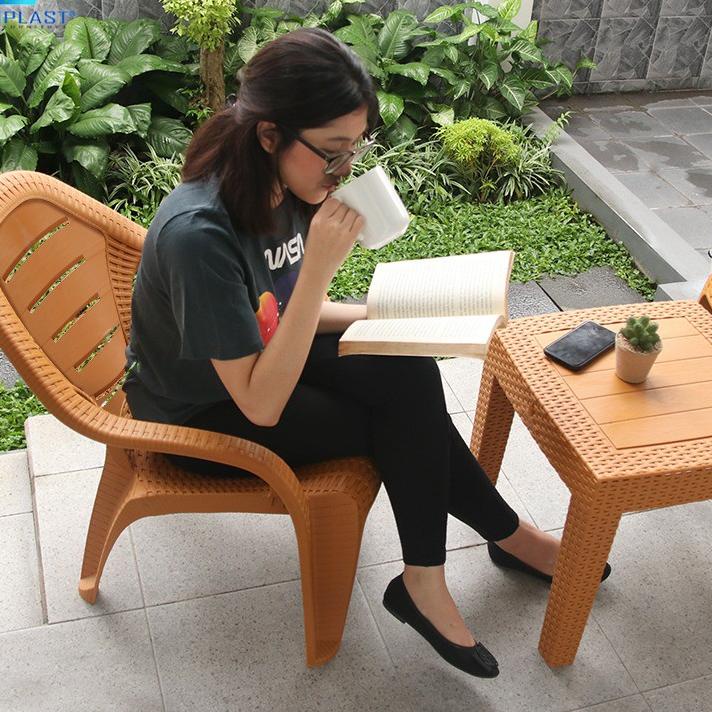 ֍ KURSI TERAS PLASTIK OLYMPLAST ROTAN OL 509 KURSI SANTAI KURSI OUTDOOR ♗