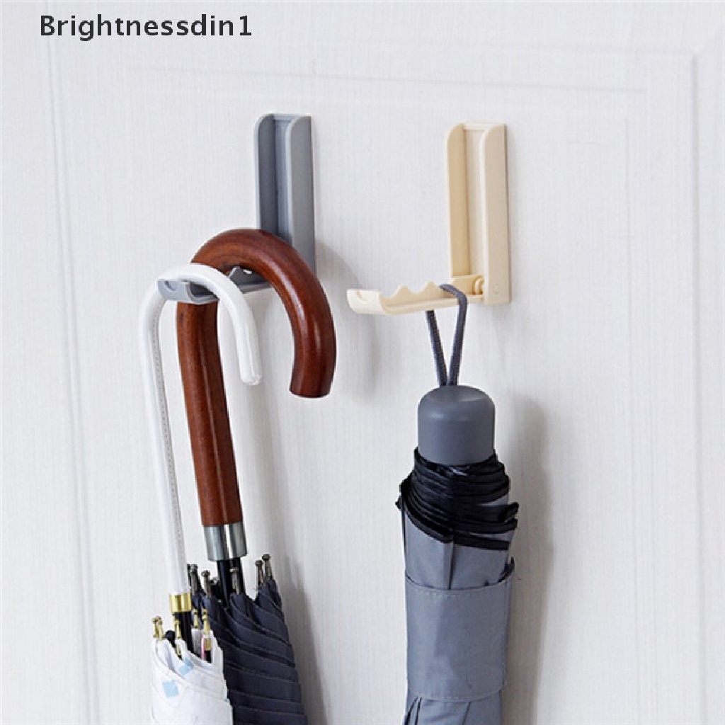 [Brightnessdin1] Gantungan Baju Lipat Dinding Hooks Lemari Organizer Rak Penyimpanan Handuk Holder Butik