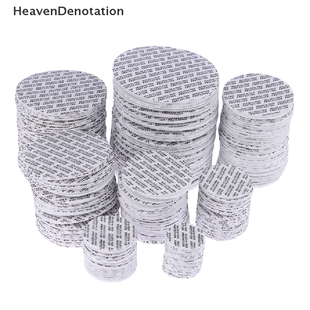 [HeavenDenotation] 200pcs Pressure Sensitive Seal Tutup Botol Toples Kosmetik Tamper Resistant Seal HDV