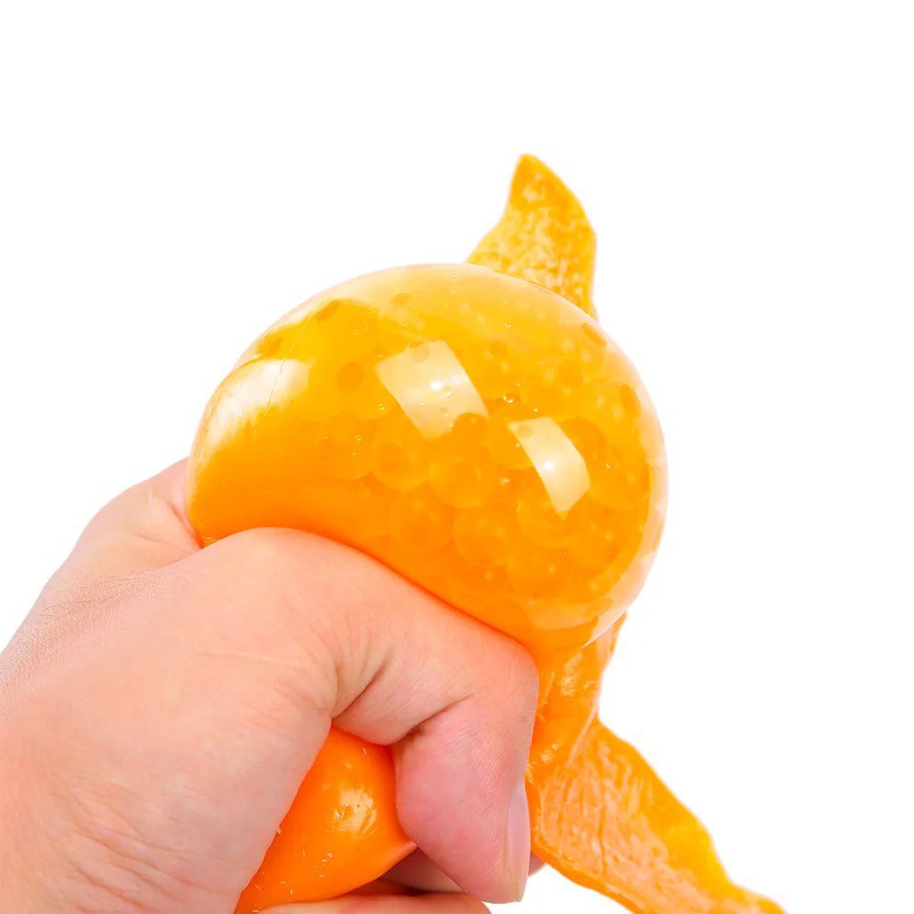 Squishy Orange Peel Kupas Peeling Oranges Jeruk Stress Relieve Sensory Mainan Anak Fidget Toys Toy Squeeze Buah Fruit ADHD Autism