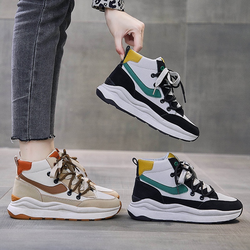 3.3 [DENDEN.ID] Sepatu Wanita Sneaker Korea Putih Import Sepatu Olahraga Kasual