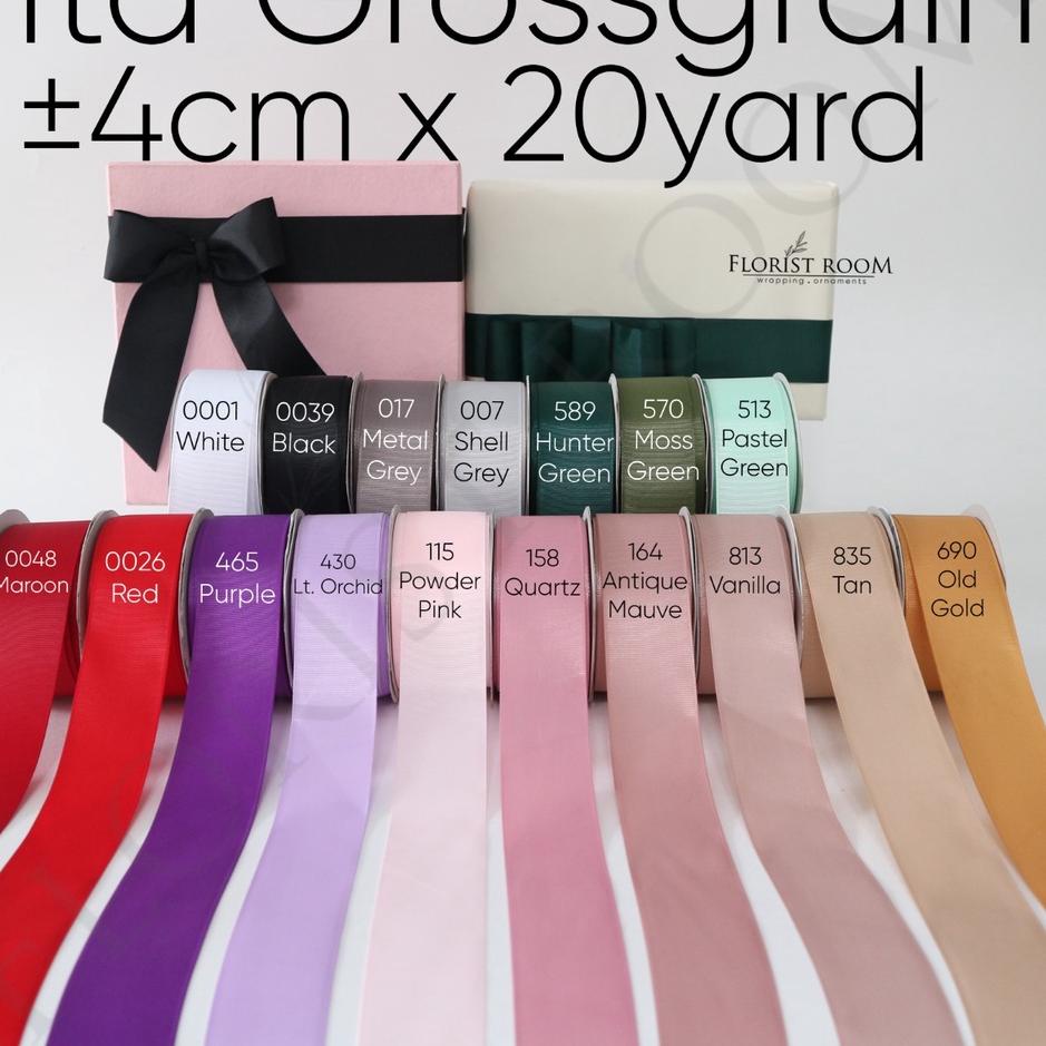 

Promo Menarik Pita Grossgrain ±4cm x 20 Yard - Pita - Ribbon - Pita Kado