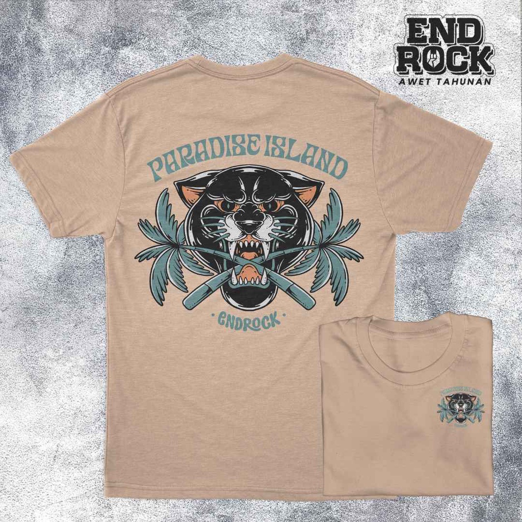 Kaos Distro Original Endrock Tema Paradise Island