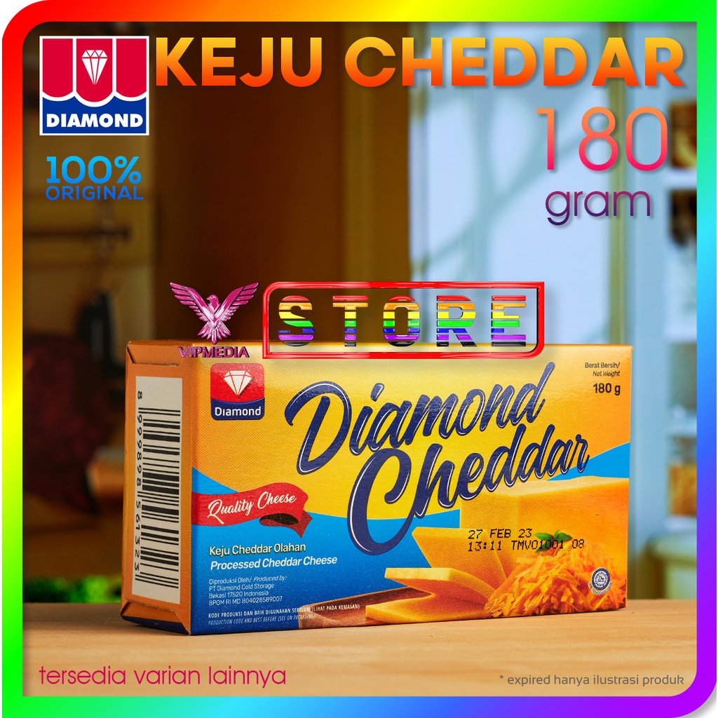 

Keju Cheddar DIAMOND 180 gram