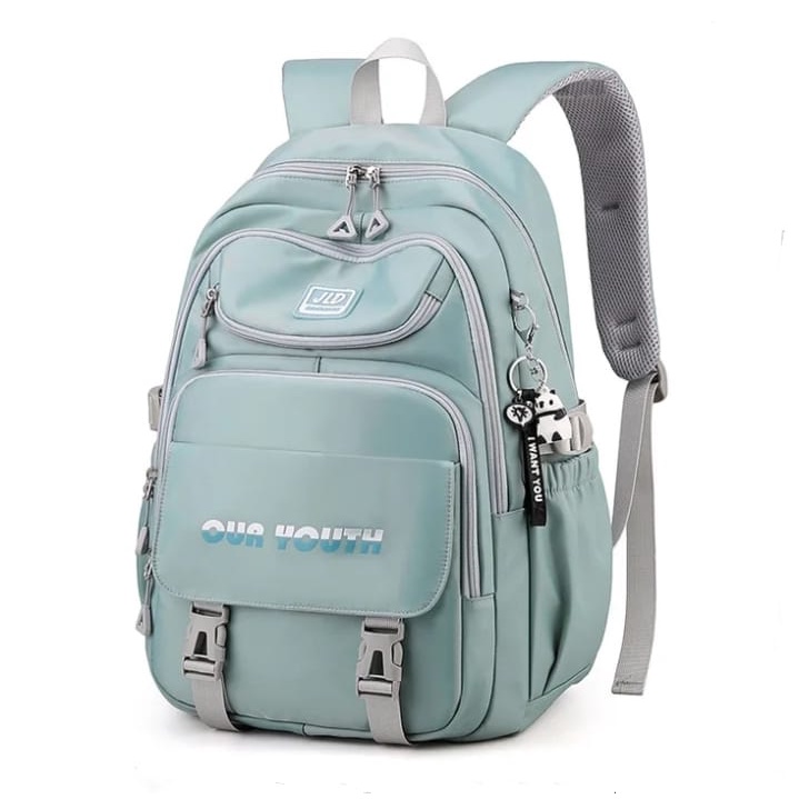 [COD] Tas Ransel Sekolah Menengah Wanita Terbaru Fashion Tas Punggung Perempuan Dewasa Sederhana Kekinian Fashion Korean Style Tas Laptop 14&quot; Backpack Murah Populer Aesthetic