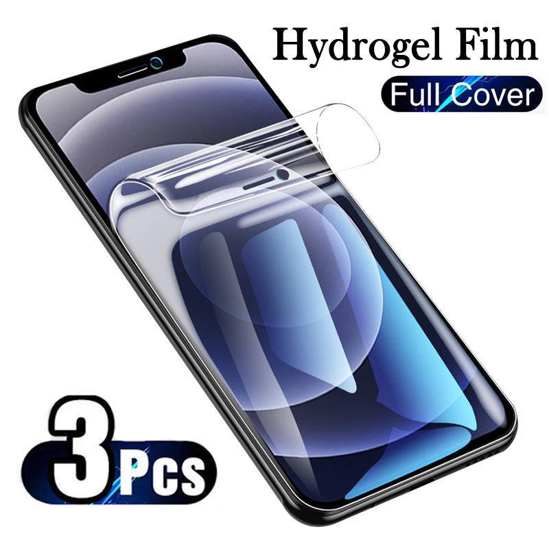 3pcs Film Hidrogel Lembut Untuk Iphone14 13 12 11 Pro Max Plus Mini Pelindung Layar Untuk iPhone 6 6s 7 8 SE 2020 2022 X Xs XR Max Film