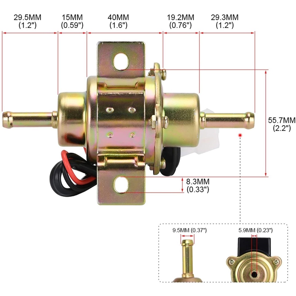 FUEL PUMP-POMPA BENSIN- Rotak Daihatsu 12V EP500-0 035000-0460 12585-52030 1258552031 EP500 FP-1010-G Universal Electric Car Fuel Pump Diesel Petrol Gasoline