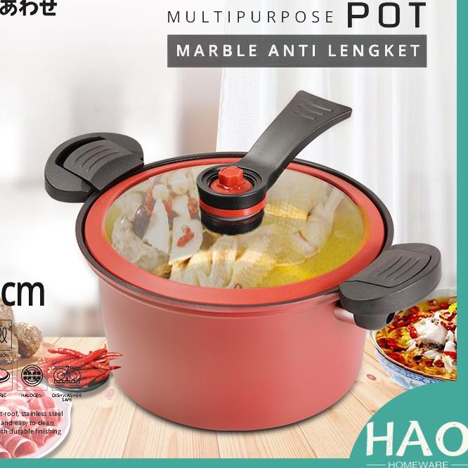 ◄ QME Panci Presto Teflon Totipotent Micro Pressure Cooker Pot 22CM 3.5L Anti Lengket ➨