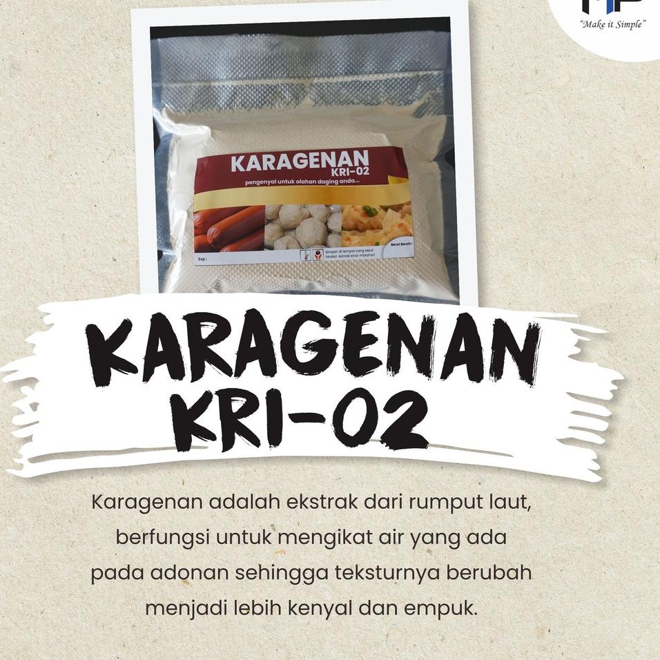 

⚡TOK SIAP 【COD Karagenan KRI 02 | Carrageenan - Pengenyal bakso/pentol/sosis/nugget/pempek/otak-otak || pack 450g