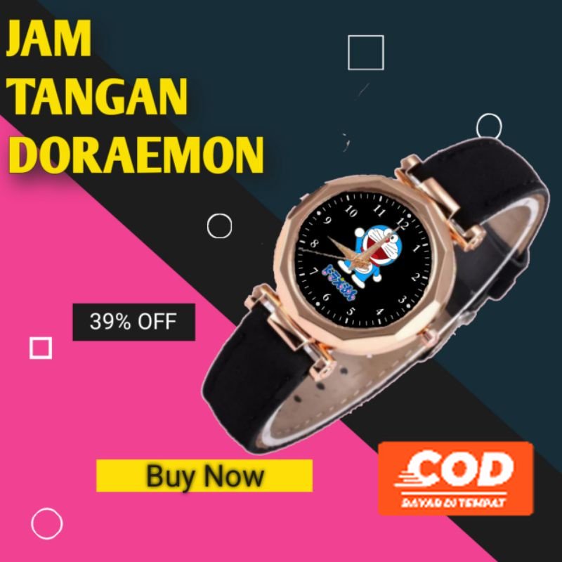 JAM TANGAN CEWEK DORAEMON WANITA CUSTOM 003