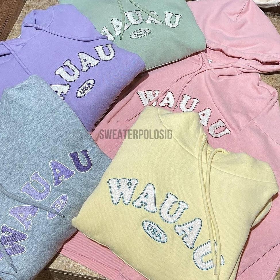 HOT SALE SWEPO Hoodie Jumper WAUAU (Bordir) S-XXL (Pria & Wanita)