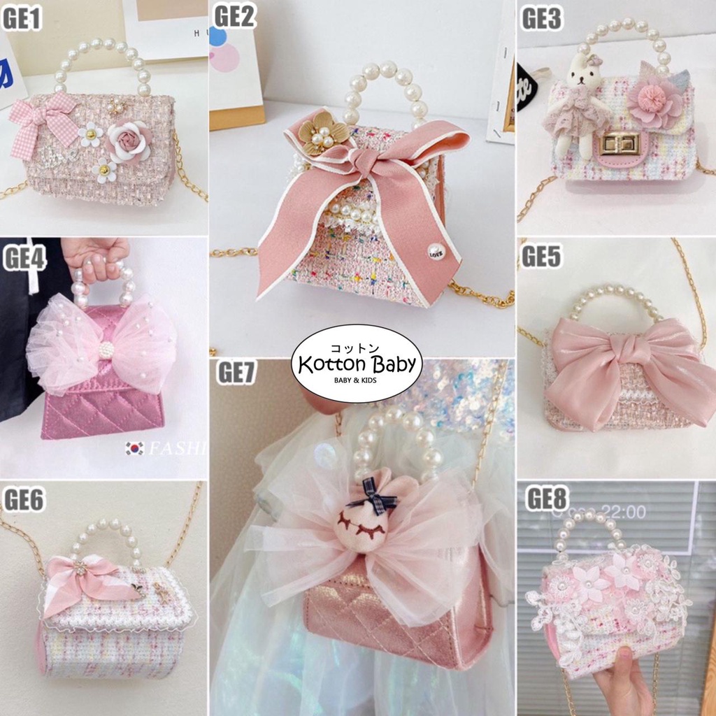 TAS FASHION KOREA SELEMPANG JALAN JALAN ANAK BAG BAHU LUCU PEREMPUAN CATALOG BDBG GE