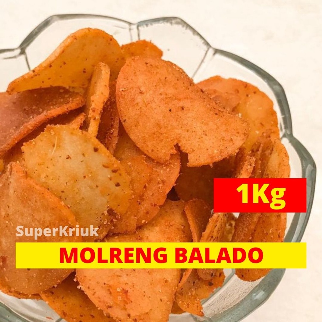 

Keripik Molreng Molring Pedas Balado 1Kg TERLARIS