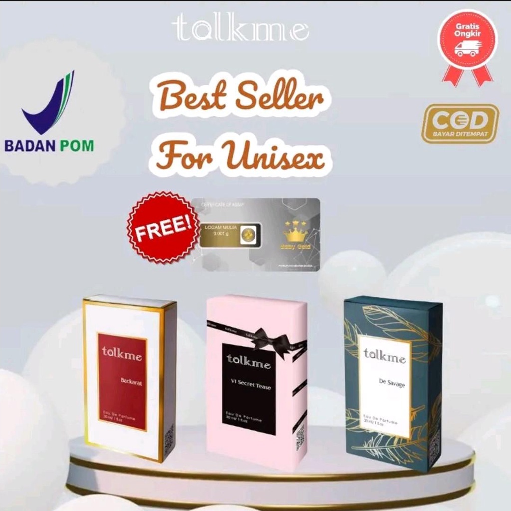 BUNDLING 3 PCS FREE EMAS TALKME PARFUME UNISEX