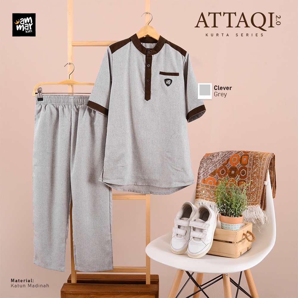 AMMAR KIDS ATTAQI 2.0 SETELAN BAJU KOKO KURTA ANAK LAKI LAKI 3-12 TH | AMMARKIDS