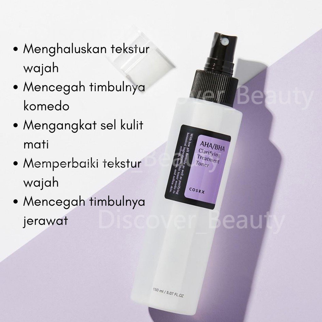 COSRX AHA BHA Clarifying Treatment Toner 150ml Ori Toner Eksfoliasi Ringan Untuk Semua Jenis Kulit