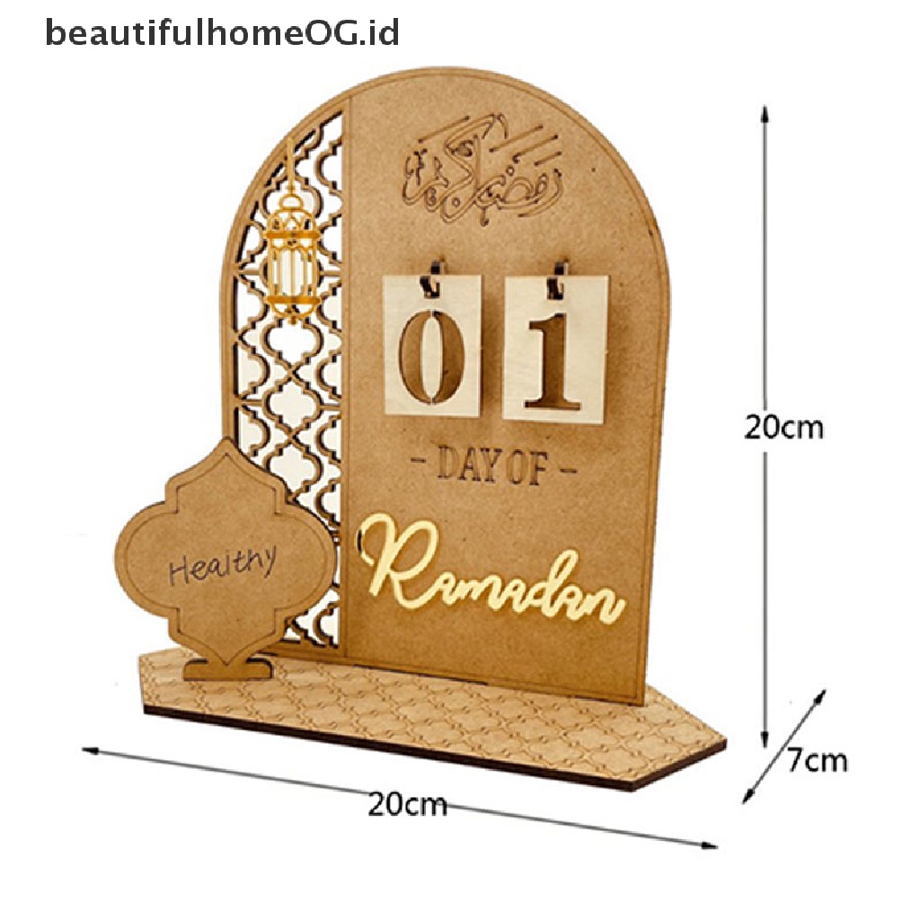 // Beautifulhomeog.id// Kalender Hitung Mundur Ramadhan Hiasan Eid Mubarak DIY Kalender Ramadhan **