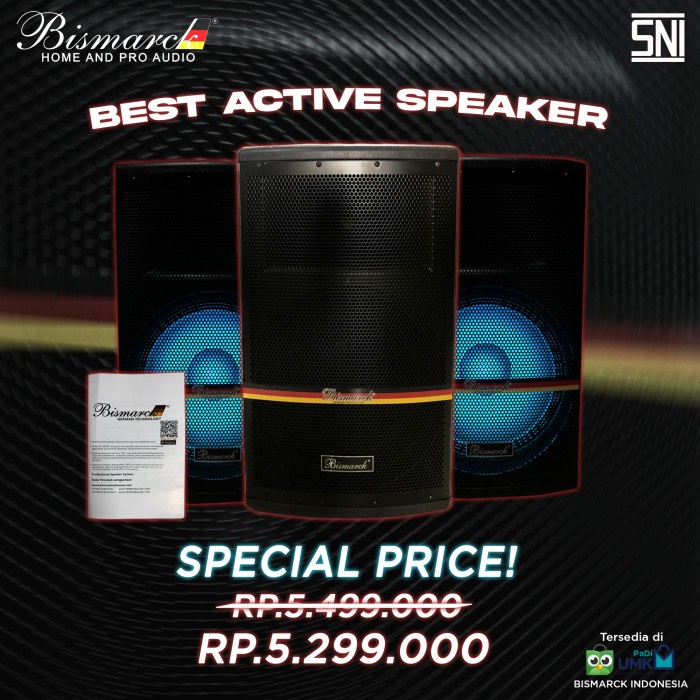 Speaker Aktif Bismarck 15 inch BSX-12 A15 V2 aktiv bsx12 a 15