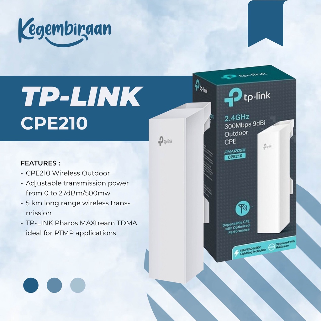 TP-LINK CPE210 Wireless Outdoor 300Mbps Acces Point Wifi Extender Outdoor Router