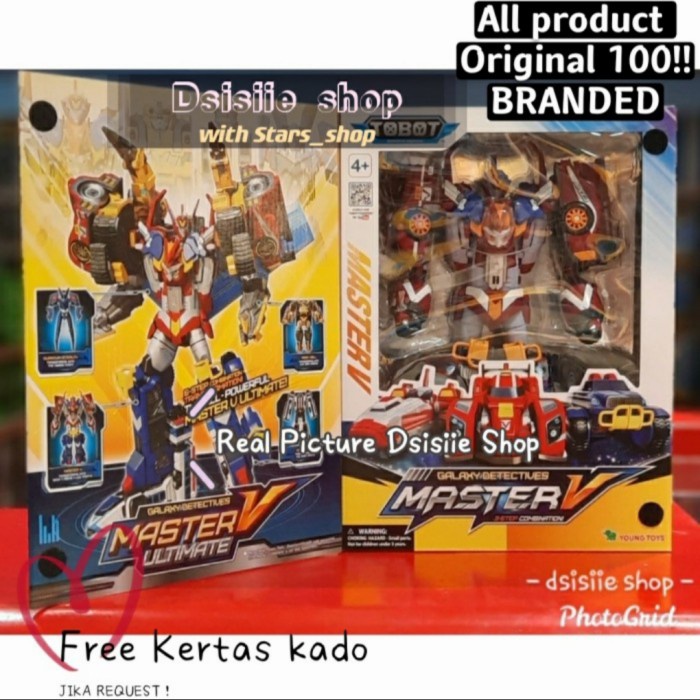 Terlaris Tobot Galaxy Detectives Master V Original / Mainan Robot Transform