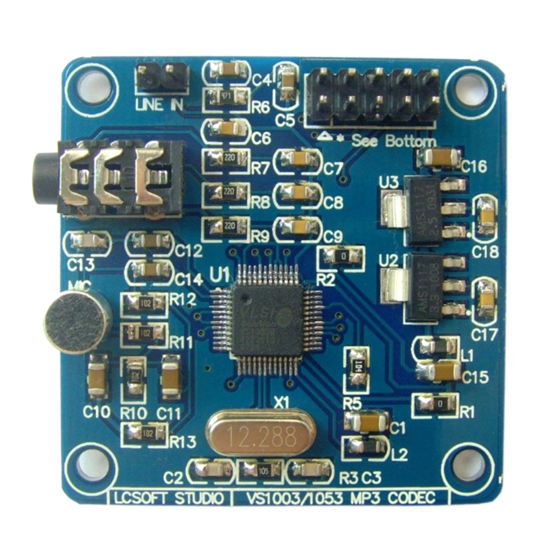 Btsg Decoder Board SPI-interface OGG Output Line-in 12.288Mhz VS1053 Module