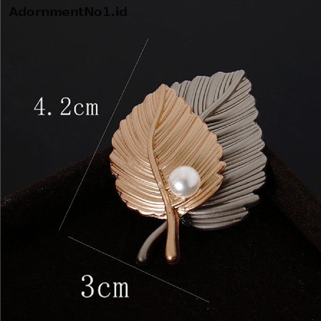 [AdornmentNo1] Maple Leaf Bros Logam Vintage Wanita Gadis Menawan Indah Kerah Lapel Pin Fashion Perhiasan Hadiah Aksesoris Pakaian Pesta [ID]