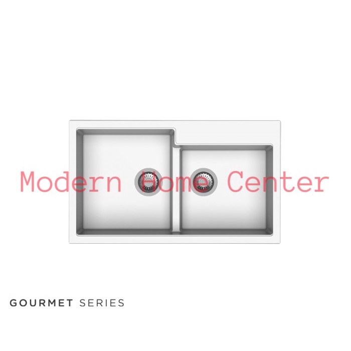 Terlaris Modena Kitchen Sink Ks 9200F Lm (Black) / Ks 9200F Wp (White)