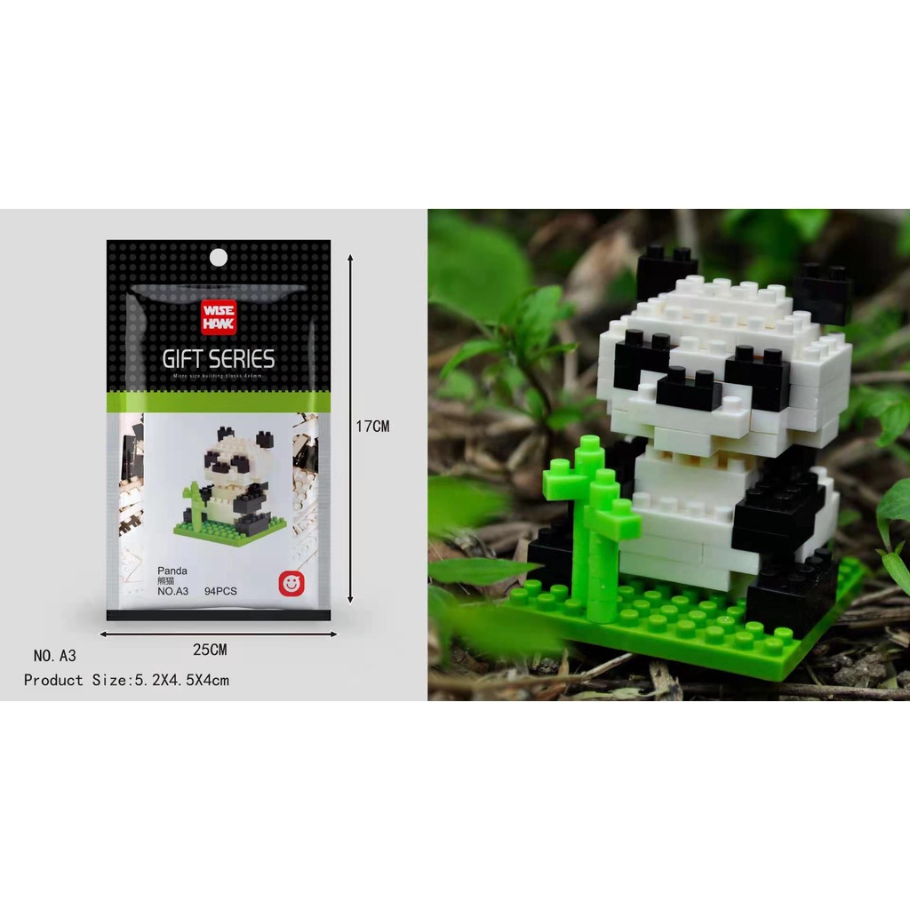 Diy 3D Animal nano blocks mini Blok Bangunan LEGO Bricks Style