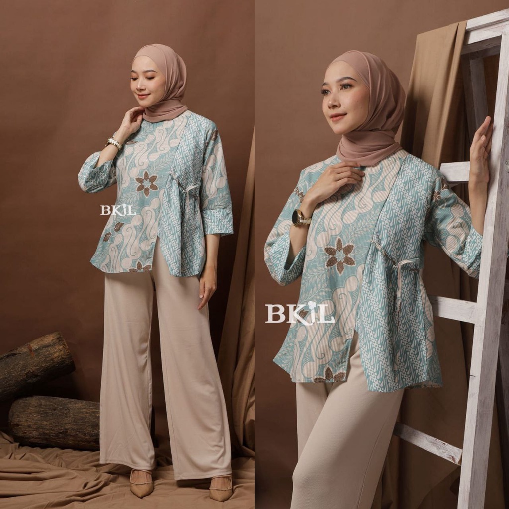 Blouse Batik Wanita Modern Lengan Panjang Premium | Blouse Batik Wanita Jumbo Modern Premium | Blous