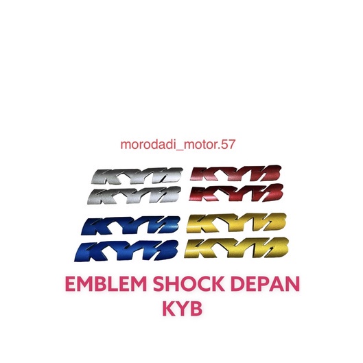 EMBLEM LOGO KYB EMBLEM LOGO SHOCK DEPAN KYB 1 SET