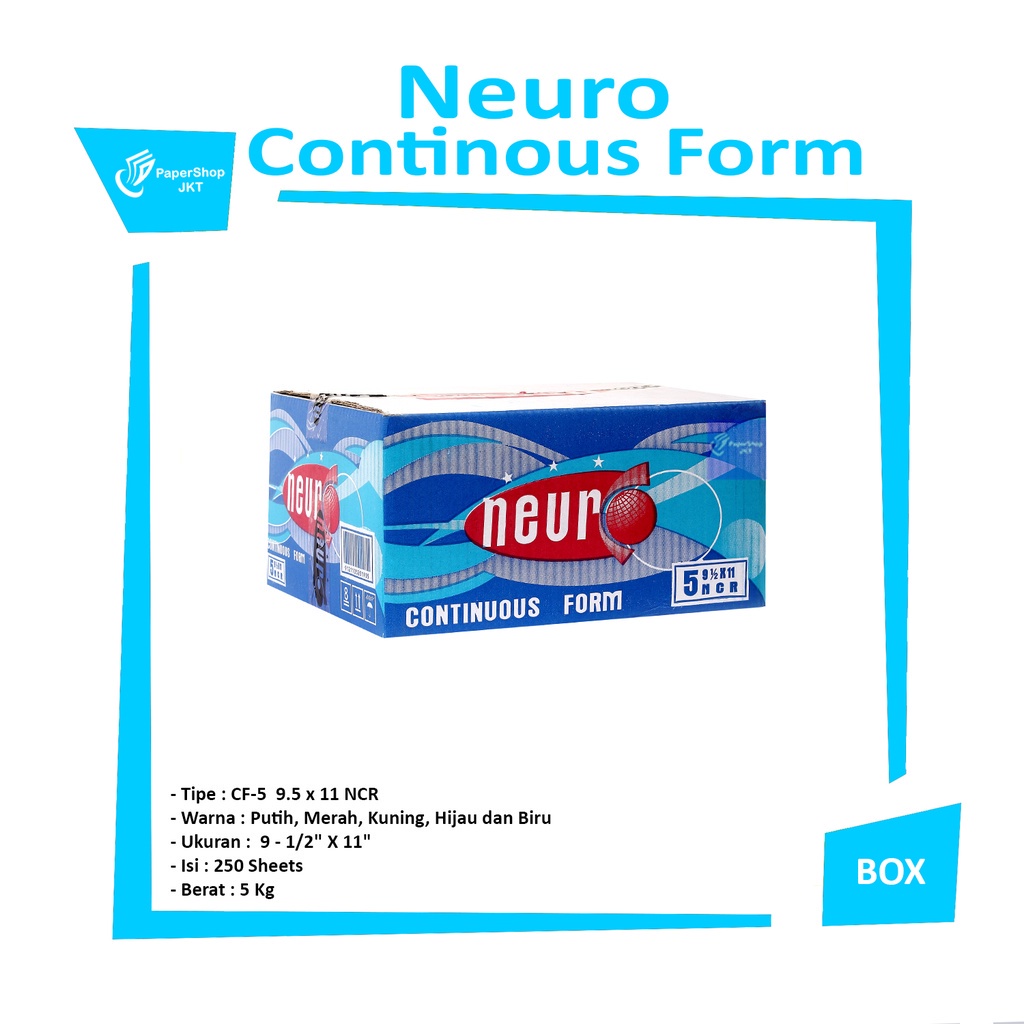 

NEURO - Continous Form 5 Ply 9 1/2 x 11 ( K5 Neuro ) NCR - Box