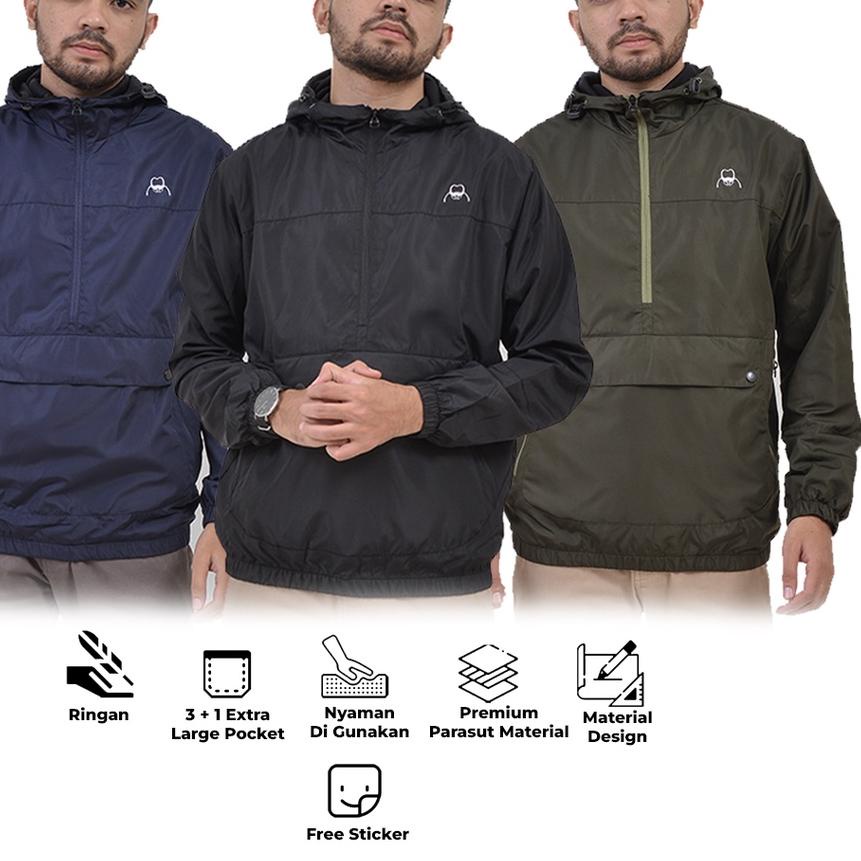 ✷ BREY Jaket Pria Cagoule Parasut Maze Jacket ♧