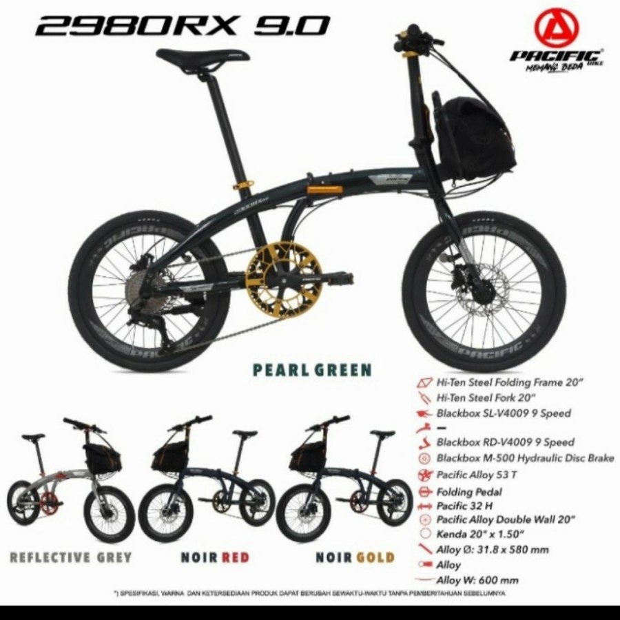 Sepeda Lipat 20 Pacific 2980 RX 9.0 New - 20 inch