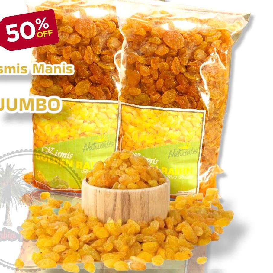 

♂ kismis jumbo 500gr non biji/ kismis kuning ➬