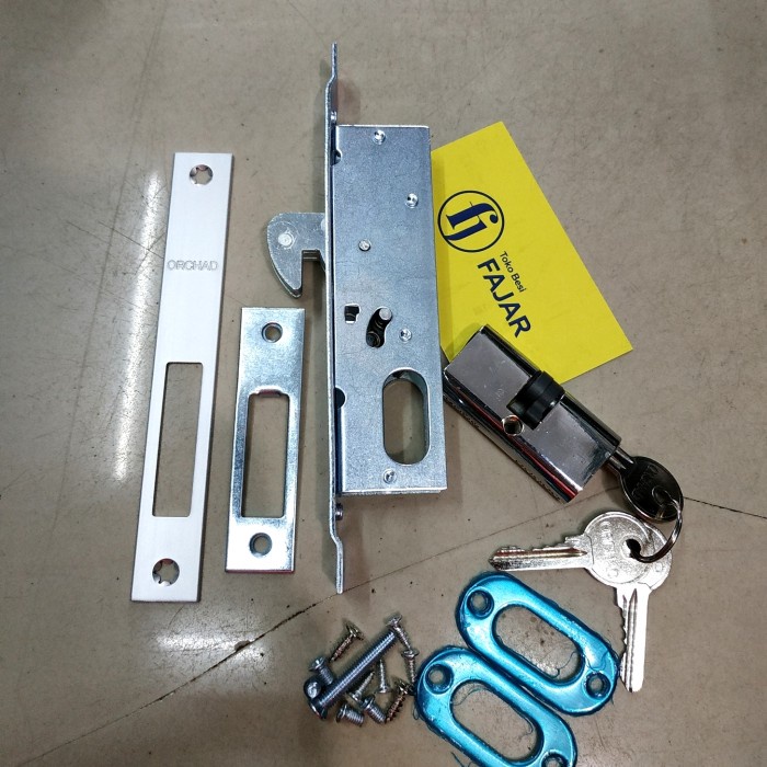paling diminati] kunci pintu geser aluminium, kaca, kasa nyamuk model cantol