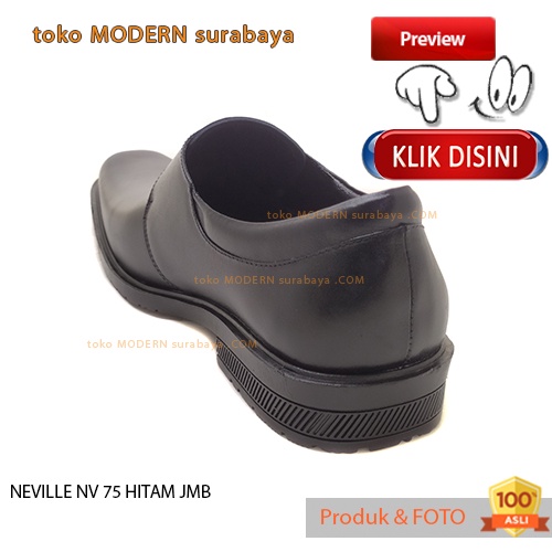 NEVILLE NV 75 BLACK sepatu pantovel pria casual