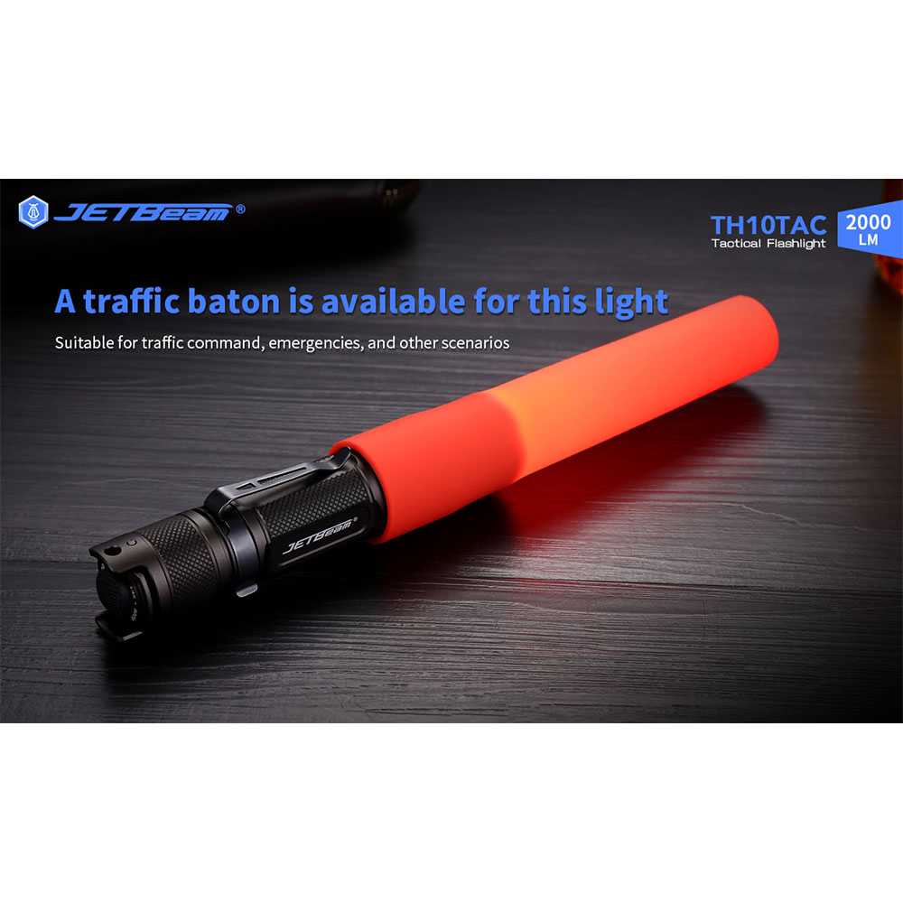 JETBeam Senter LED Tactical Flashlight CREE XHP35 HD 2000 Lumens - TH10TAC