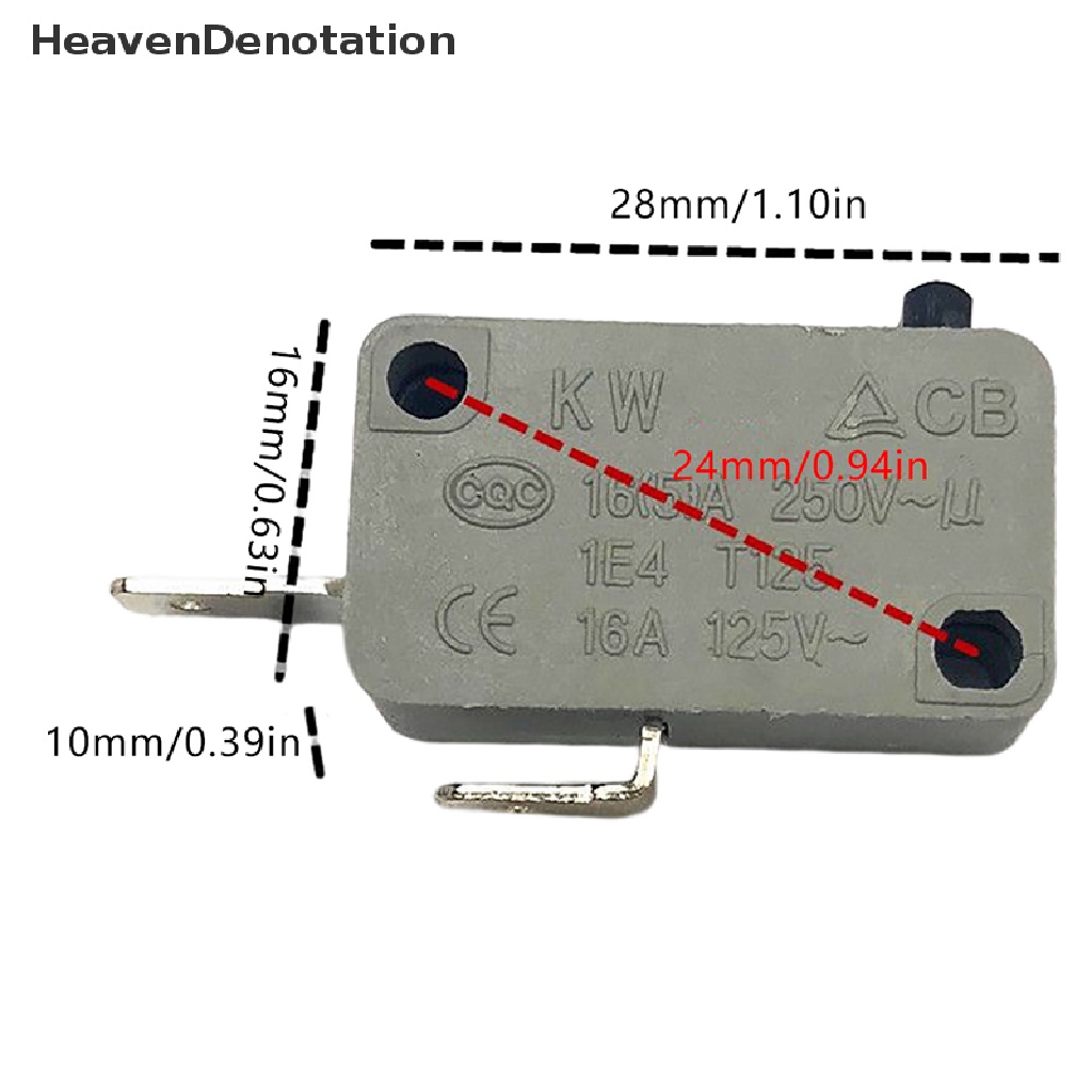 [HeavenDenotation] 2pcs KW16 (5) A 250VAC Microwave Oven Door Micro Biasanya Buka Tutup Saklar HDV