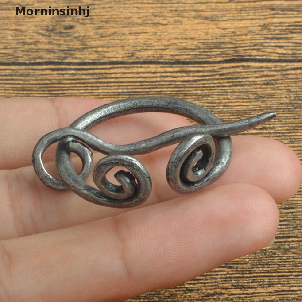 Mornin Retro Viking Kerah Bros Pin Gesper Spiral Clasp Bros Jubah Pin Bros Hadiah id