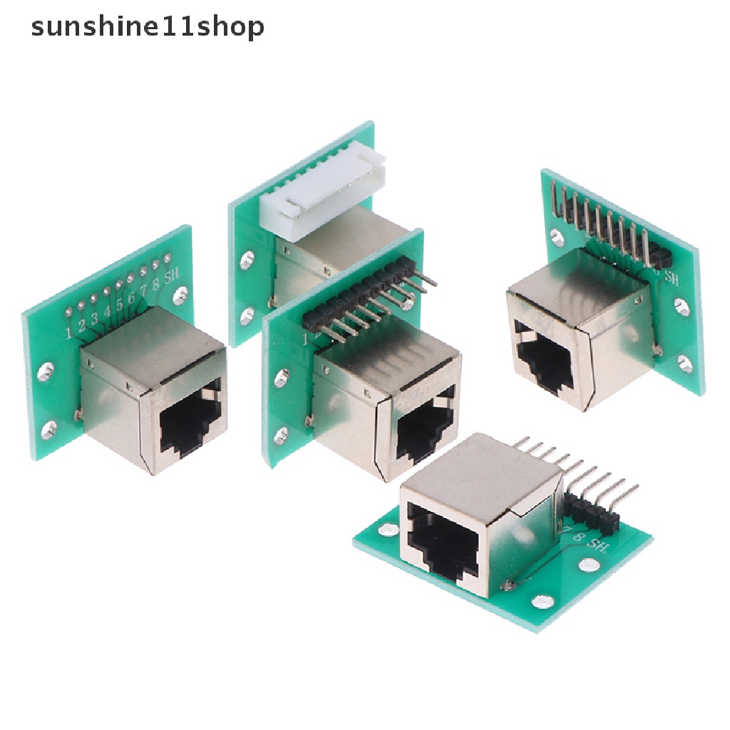 Sho 1Pcs RJ45 Adapter Board XH2.54 Antarmuka Jaringan+Breakout Board+Pin Header N