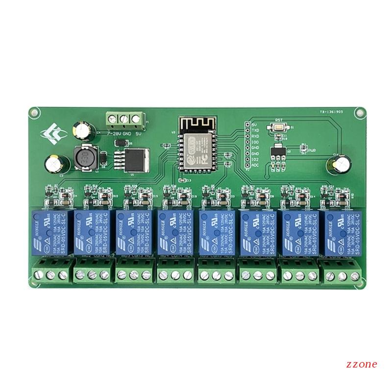 Modul Relay WiFi zzz ESP8266 5V Kontrol 8channel Untuk Sistem Otomasi Rumah