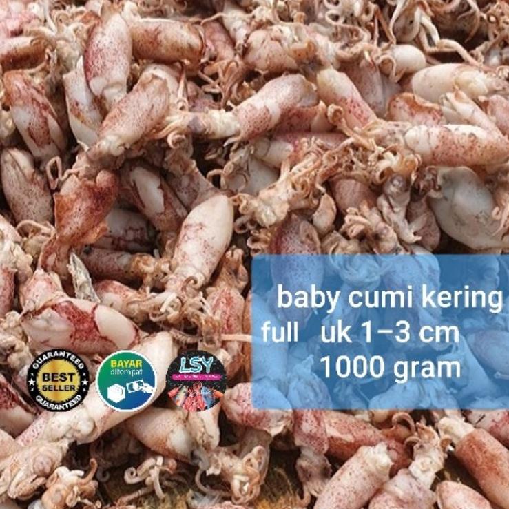 

❋ ikan asin baby cumi / cumi rebus kering full 1 kg ❃