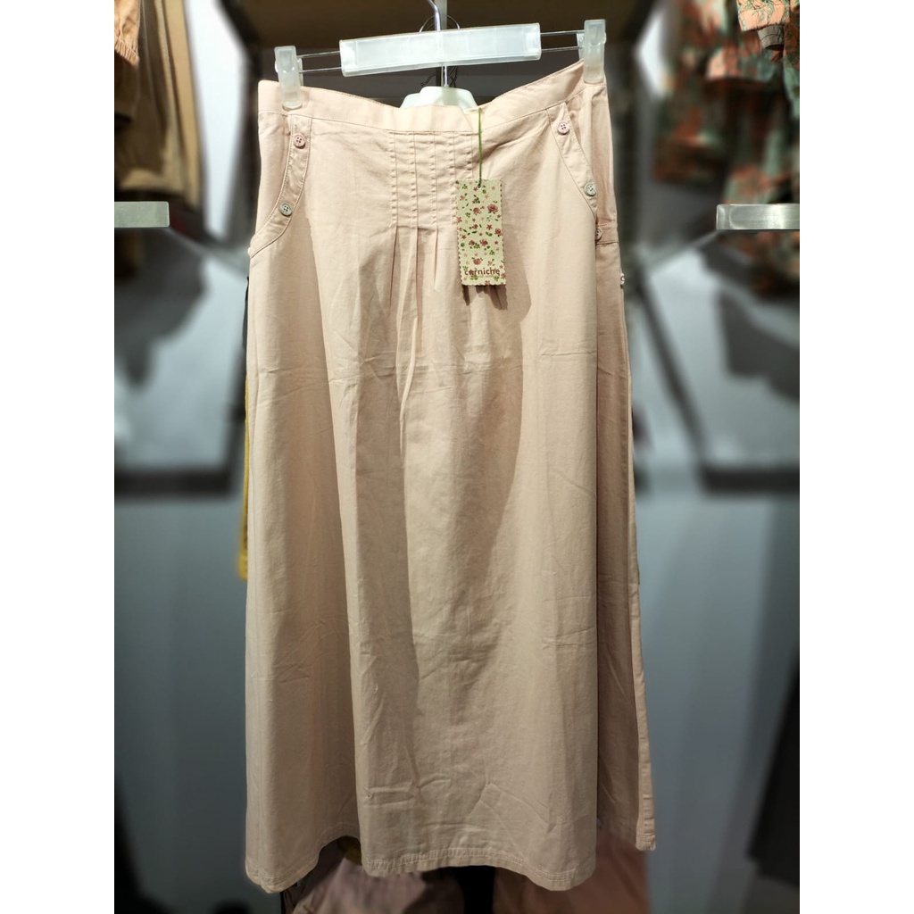 Rok Corniche Original | Stone Skirt Corniche Peach | Rok wanita | QM - BLT