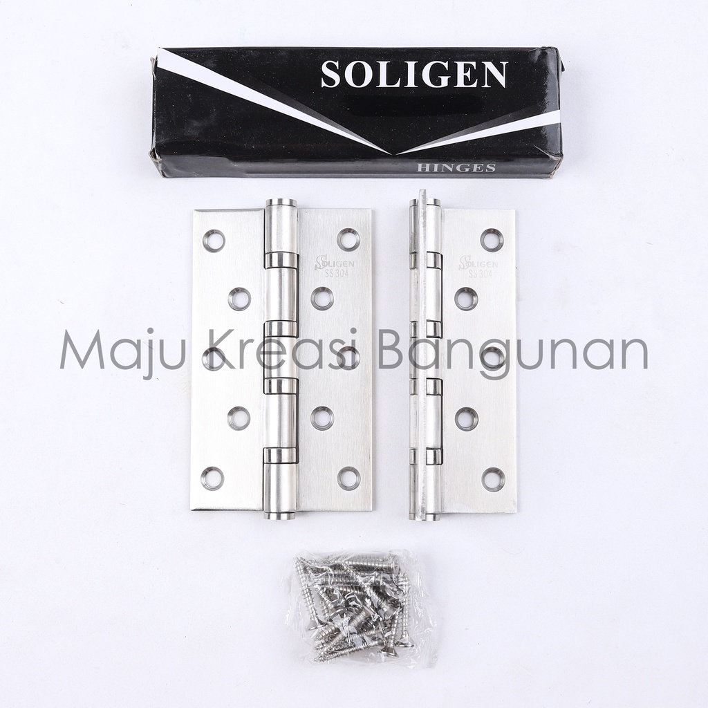Engsel Tebal Merk Soligen 5&quot; Stainless Steel SS 304 Pintu Jendela 5 Inch Inci 5Inch 5Inci Kuat SS304