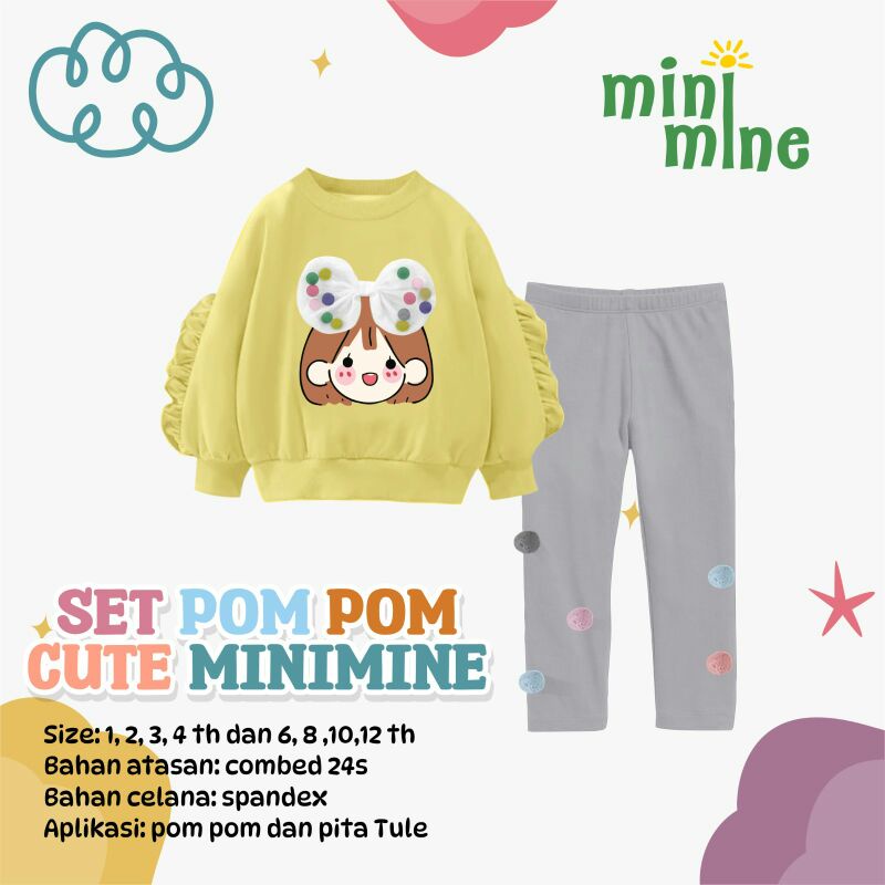 set pompom cute minimine