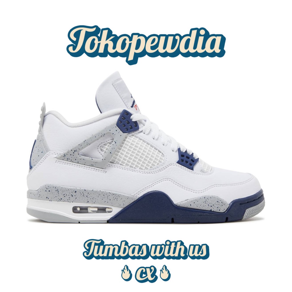 Nike Air Jordan 4 Retro White Midnight Navy